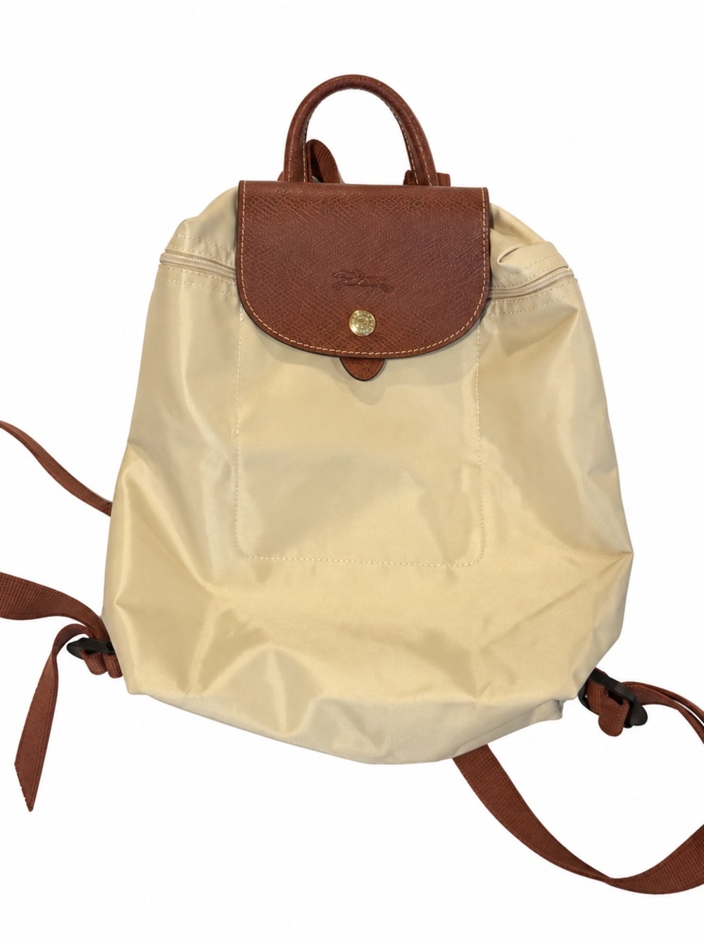 Longchamp Le Pliage Original Backpack - Beige / Tan (Authentic, Made in France)